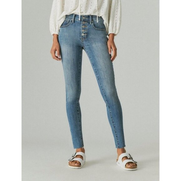 Lucky Brand Women's 16/33 Ankle High Rise Skinny Fit Jeans NWT $89.50 - Picture 4 of 7
